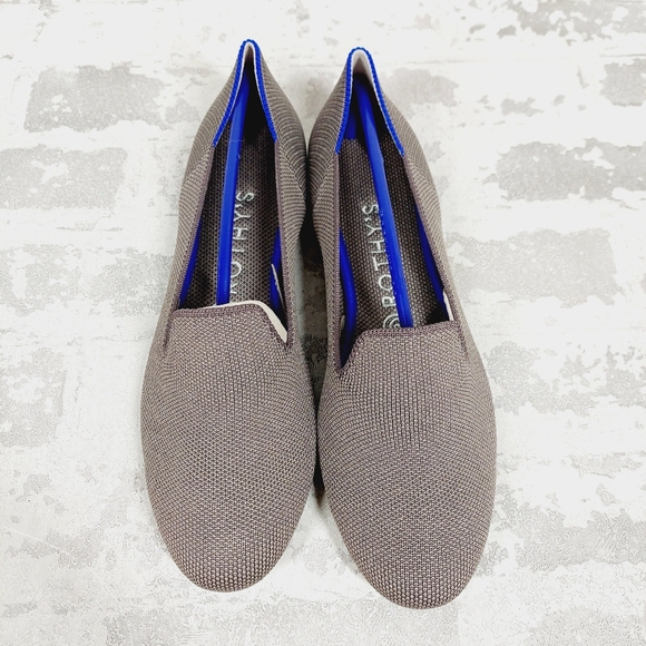 New Rothy's The Loafer Mocha Knit Round Toe Slip On LoafersO470
